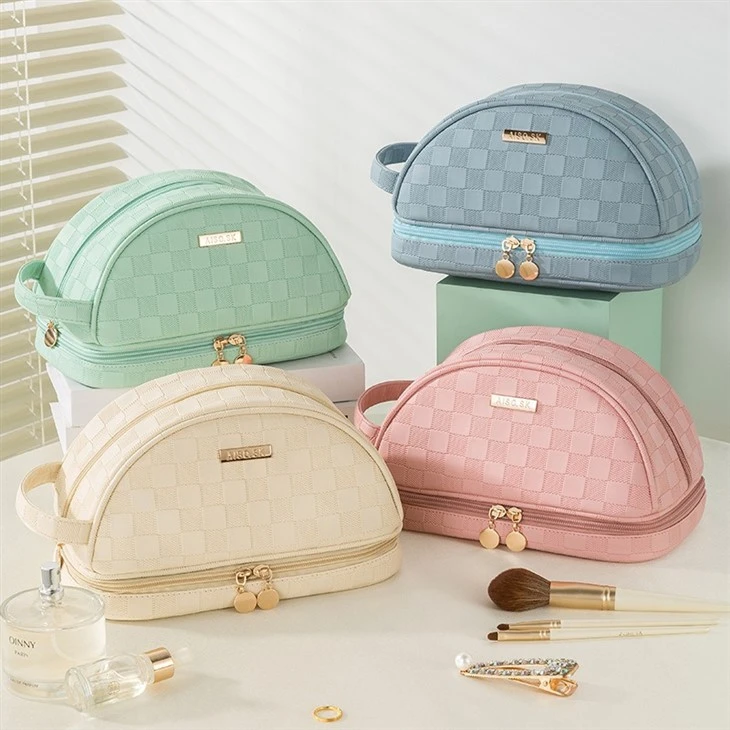 Checkerboard Bag Portable Makeup Bag