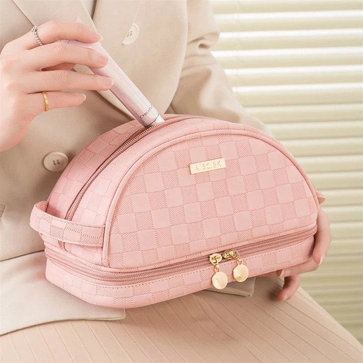 Checkerboard Bag Portable Makeup Bag