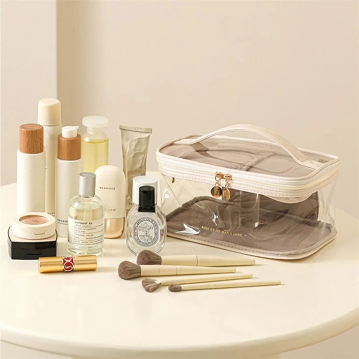 Clear Makeup Bag With Brush Organizer