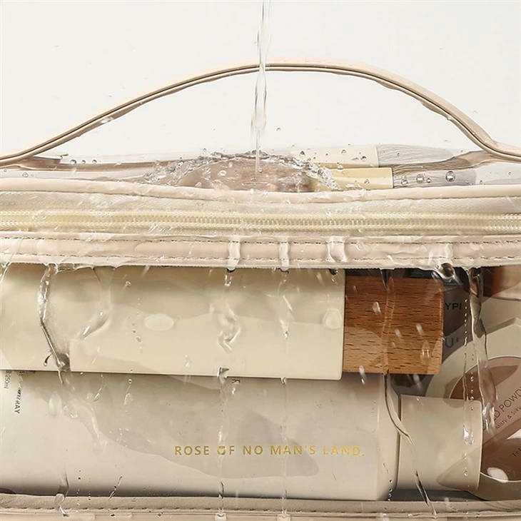 Clear Makeup Bag With Brush Organizer