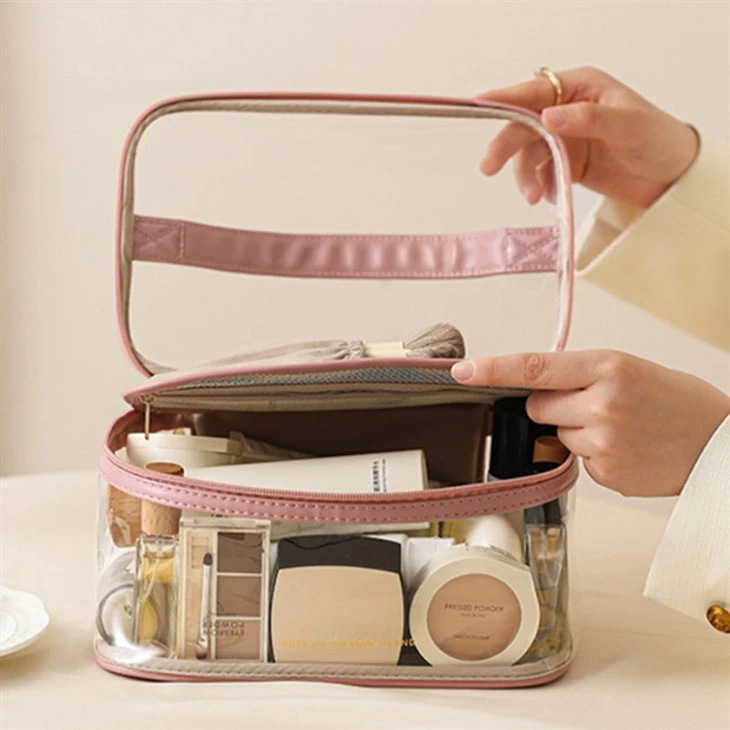 Clear Makeup Bag With Brush Organizer