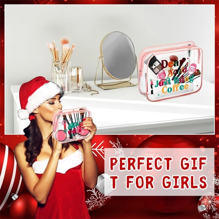 Clear Toiletry Christmas Makeup Bag