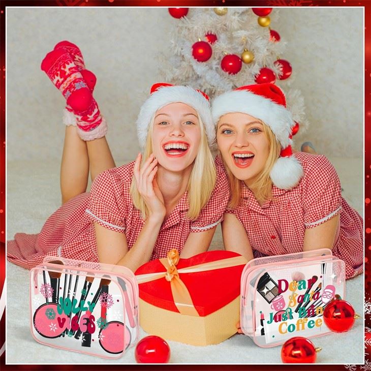 Clear Toiletry Christmas Makeup Bag
