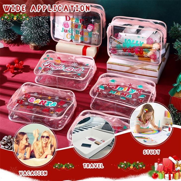 Clear Toiletry Christmas Makeup Bag