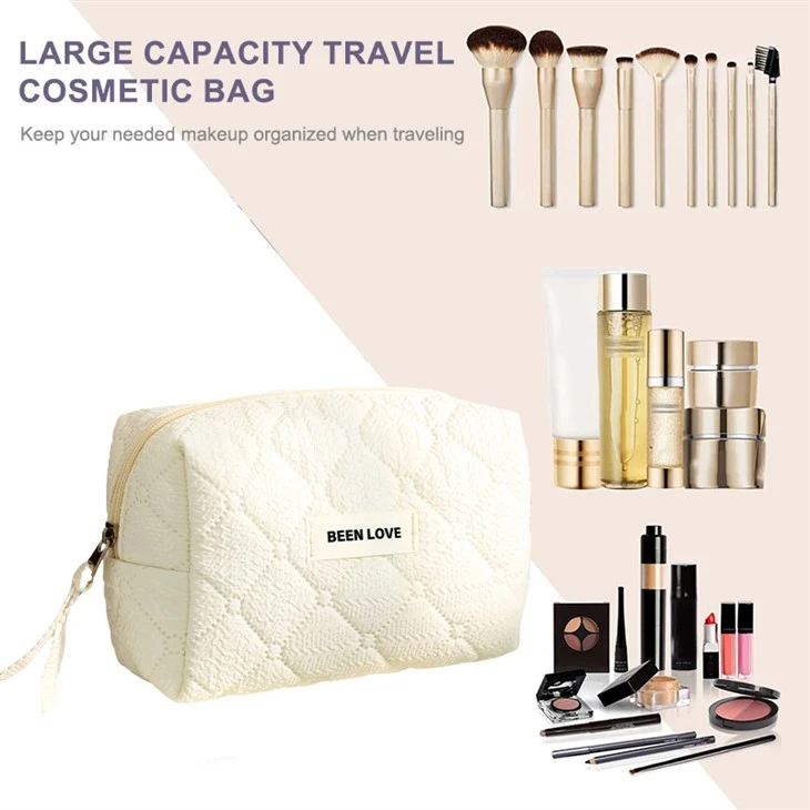 Cotton Quilted Makeup Bag