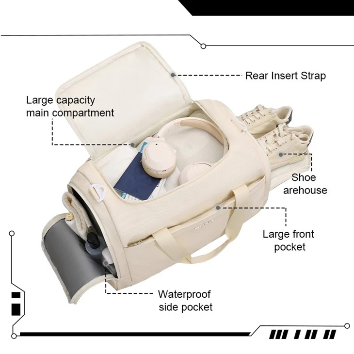 Gym Bag Duffel Bag Shoe Compartment