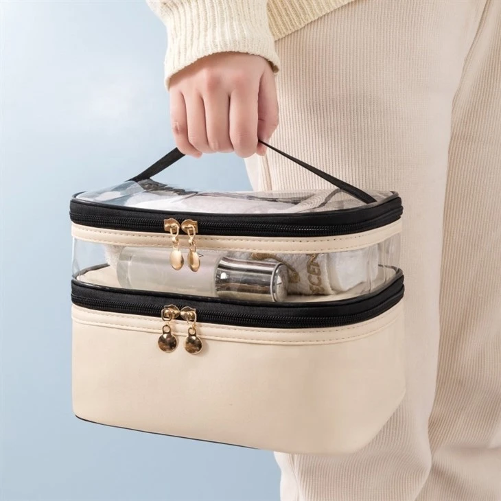 Large Size Double-Layer Cosmetic Bag