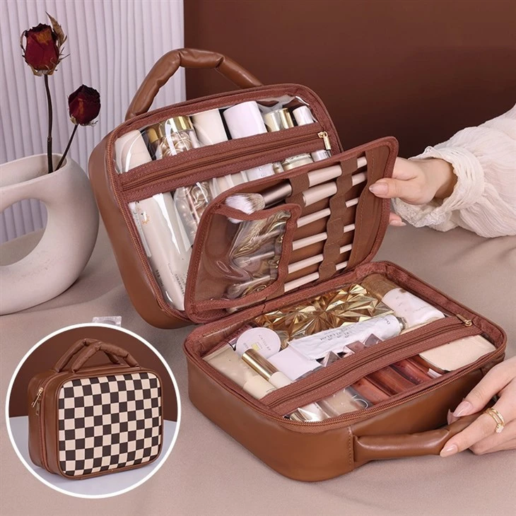 Multi-compartment Toiletry Cosmetics Bag
