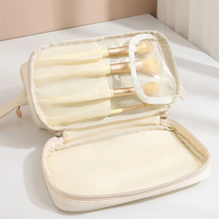 Portable Girls Two Layer Makeup Bag