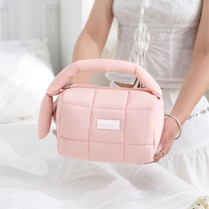 Puffer Cosmetic Bag Quilted Makeup Bag