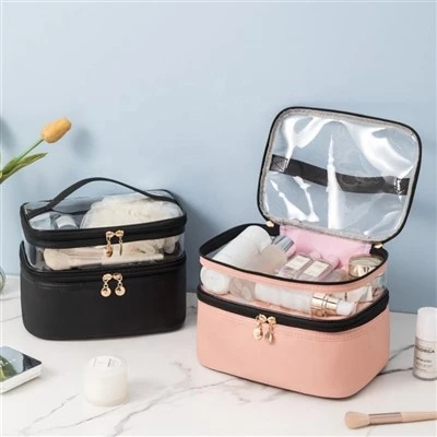 Large Size Double-Layer Cosmetic Bag