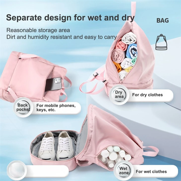 Waterproof Sports Backpack With Wet And Dry Compartments