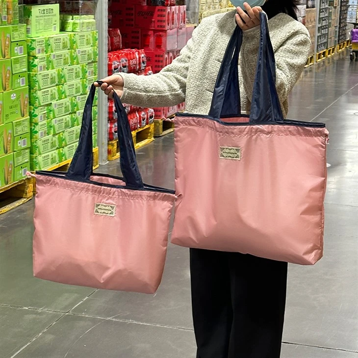 Contrast color waterproof shopping bag-2