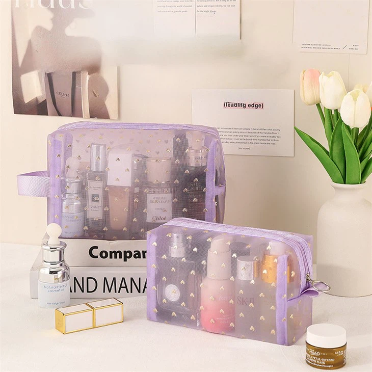 Fashionable Mesh Multi-size Cosmetic Bag