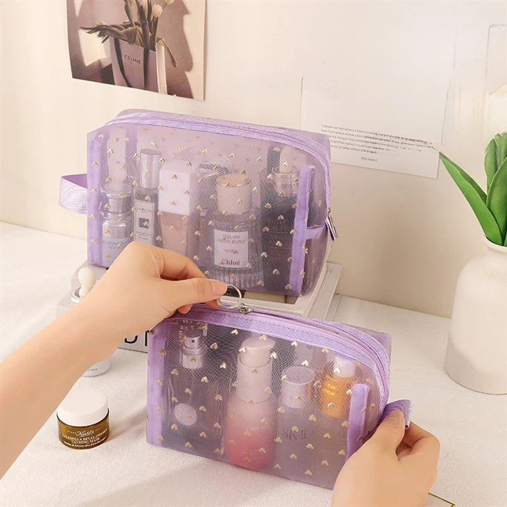 Fashionable Mesh Multi-size Cosmetic Bag