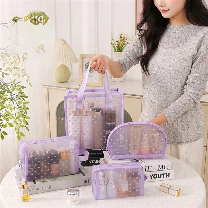 Fashionable Mesh Multi-size Cosmetic Bag