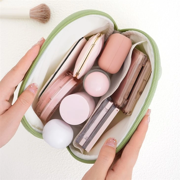 Small Lightweight Waterproof Half Moon Cosmetic Bag