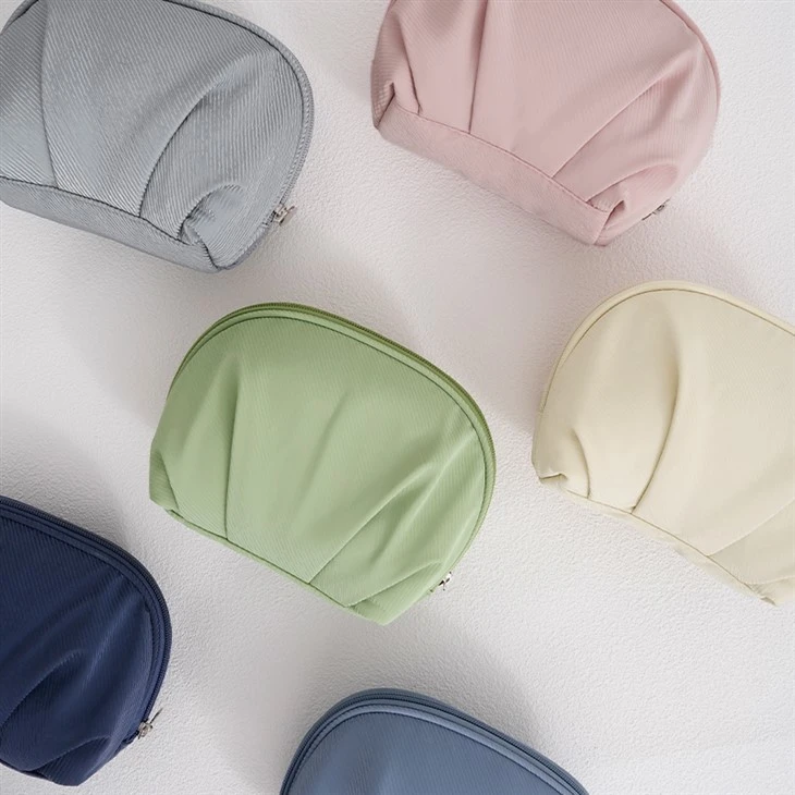 Small Lightweight Waterproof Half Moon Cosmetic Bag